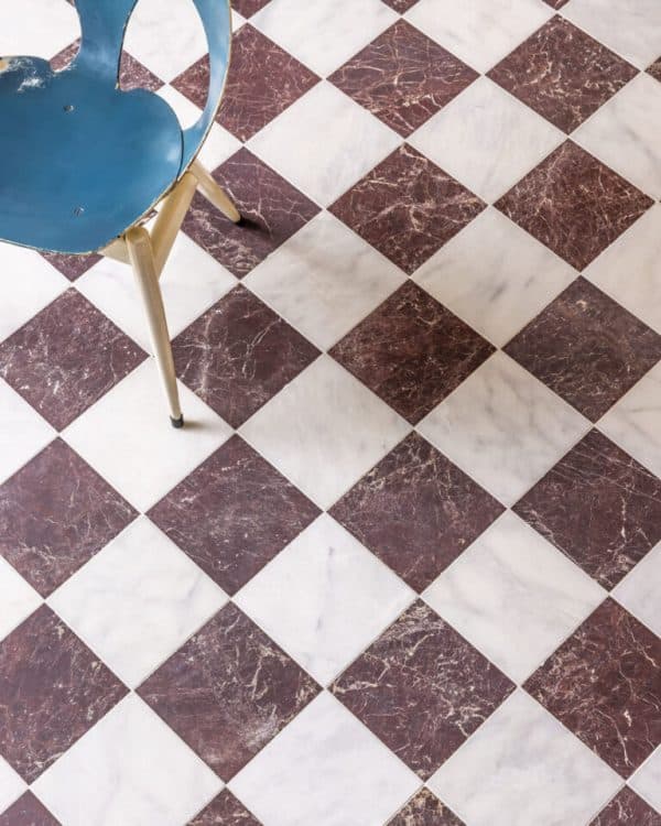 Checkboard Pattern Marble Mosaic Tiles